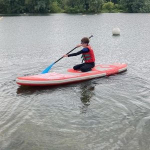 Student on a paddleboard